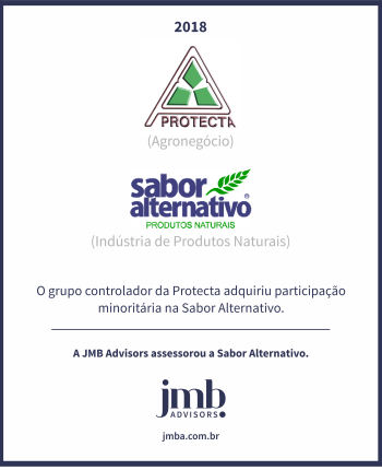 O grupo controlador da Protecta adquiriu participação minoritária na Sabor Alternativo.